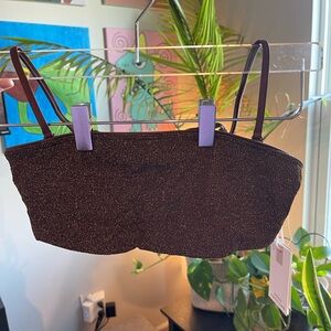 Good American sparkle band top and good waist cheeky bottoms